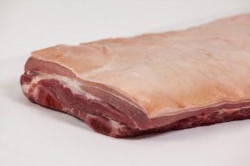 Beef brisket against white background