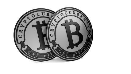 Sivler and Platinum Bitcoin coin