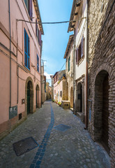 Fototapeta na wymiar Nazzano (Rome, Italy) - A small village in the province of Rome, along the river Tiber with an old historical center and a charming medieval castle abandoned.