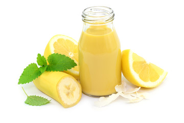 Banane Zitrone Glas