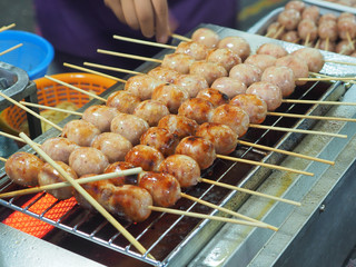 grilled sour rice sausage