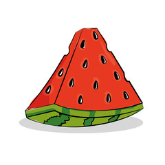 watermelon fresh and healthy fruit vector illustration design