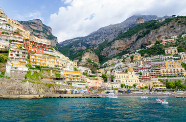 Fototapeta na wymiar view on Positano on Amalfi coast, Campania, Italy