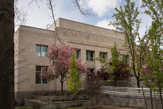 Nevada State Attorney General Office Building Entrance In Carson City