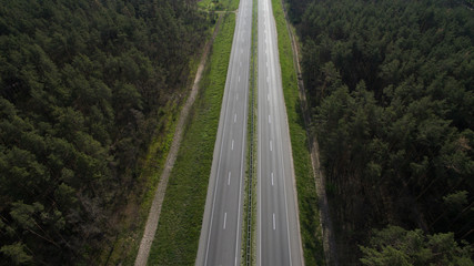 Photo of the road from the drone