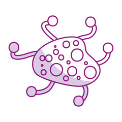 Bacterial cell structure icon vector illustration design