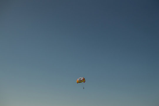 Paragliding in a Vast Sky, Tenerife, Spain