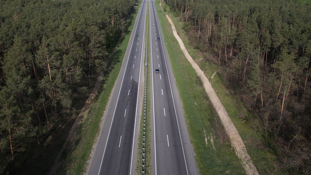 Photo of the road from the drone
