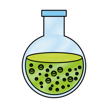 Test tube with liquid vector illustration design