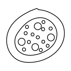 Bacterial cell structure icon vector illustration design