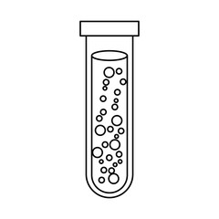 Test tube with liquid vector illustration design