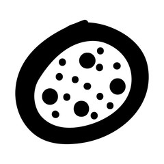 Bacterial cell structure icon vector illustration design