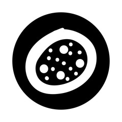 Bacterial cell structure icon vector illustration design