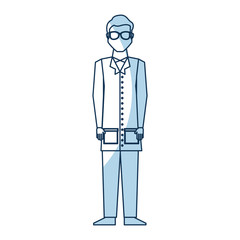 scientific man avatar icon vector illustration design