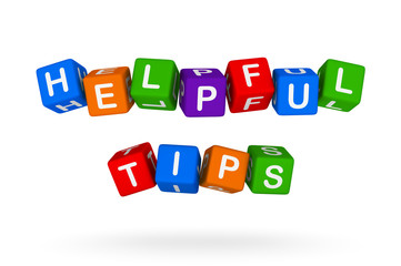 Helpful Tips Colorful Sign