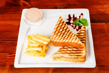 Sandwiches with tuna and salad