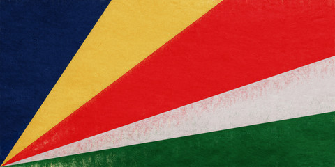Flag of Seychelles with a grunge look.