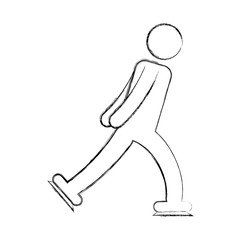 Silhouette of athlete practicing skating vector illustration design