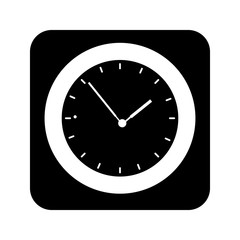time clock application icon vector illustration design
