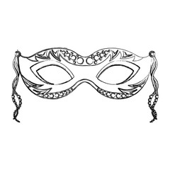 carnival mask isolated icon vector illustration design