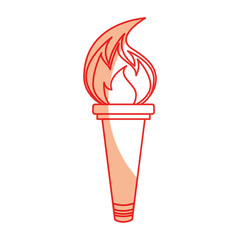 Olympic torch isolated icon vector illustration design