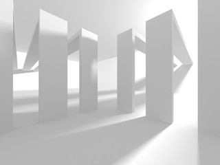 White Architecture Construction Modern Interior Background