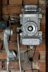 Plakat Old phone on the wall