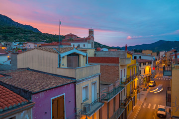 A village in mountain in Sardinia - Tertenia. Italy