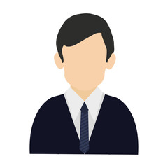 faceless man wearing businessman suit  icon image vector illustration design 