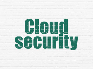 Protection concept: Cloud Security on wall background