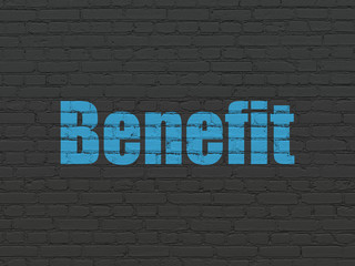 Business concept: Benefit on wall background
