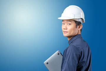 Handsome young asian man architect