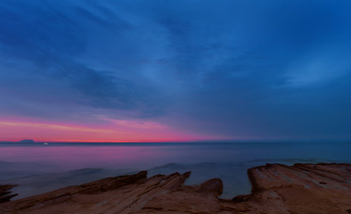 Fototapeta premium Mediterranean Sea at sunrise. Costa Blanca. Spain