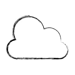 cloud silhouette isolated icon vector illustration design