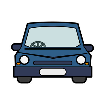 car frontview icon image vector illustration design 