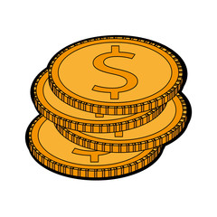 money coins icon image vector illustration design 