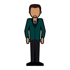 faceless man wearing businessman suit  icon image vector illustration design 