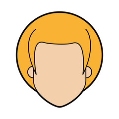 head of faceless blonde man  icon image vector illustration design 
