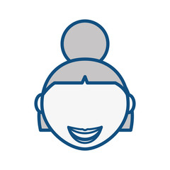 Woman faceless head icon vector illustration graphic design