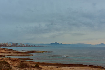 Coastline of a Sant Joan at early morning. Alicante, Spain