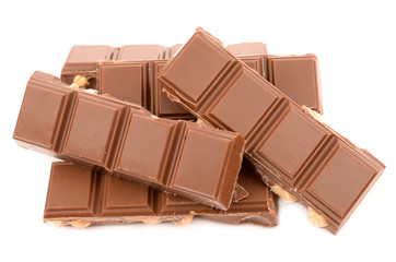 milk chocolate with hazelnuts