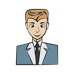 Elegant man cartoon icon vector illustration graphic design