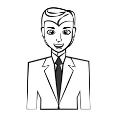 Elegant man cartoon icon vector illustration graphic design