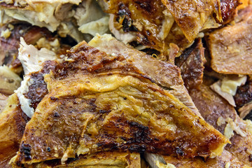 Roasted lamb on the plate