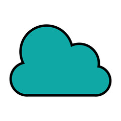 cloud silhouette isolated icon vector illustration design