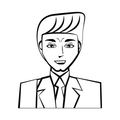 Elegant man cartoon icon vector illustration graphic design