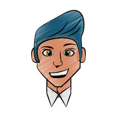 Elegant man cartoon icon vector illustration graphic design