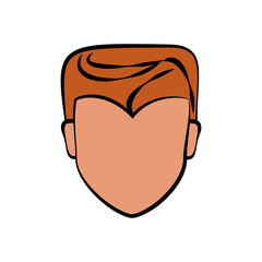 Male faceless head icon vector illustration graphic design