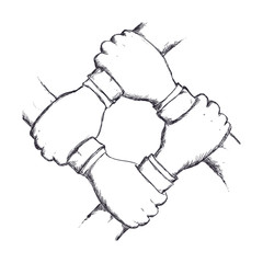 Teamwork abstract symbol icon vector illustration graphic design