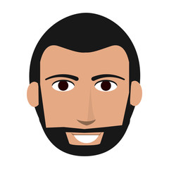handsome bearded man icon image vector illustration design 